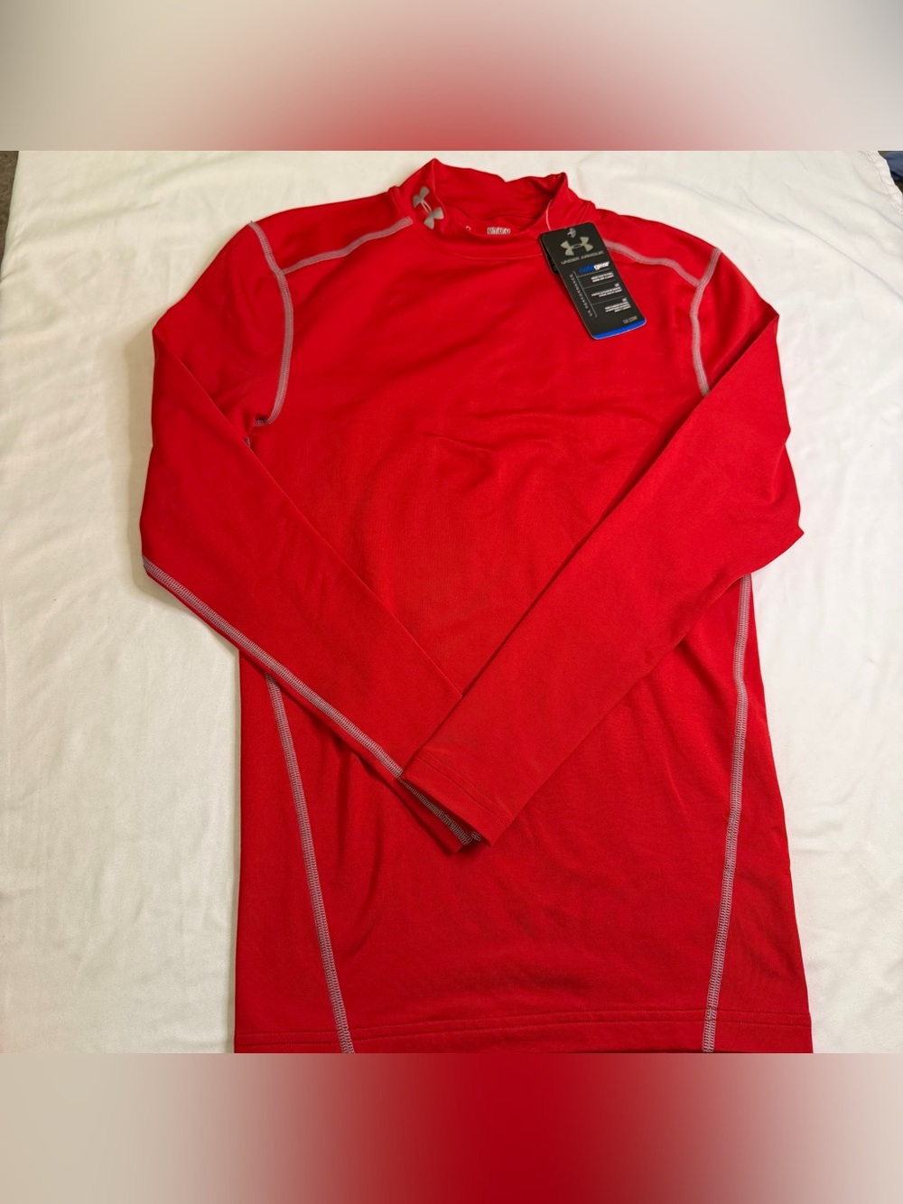 Under Armour ColdGear Compression Mock Neck Top – Red – Men’s Medium – NWT